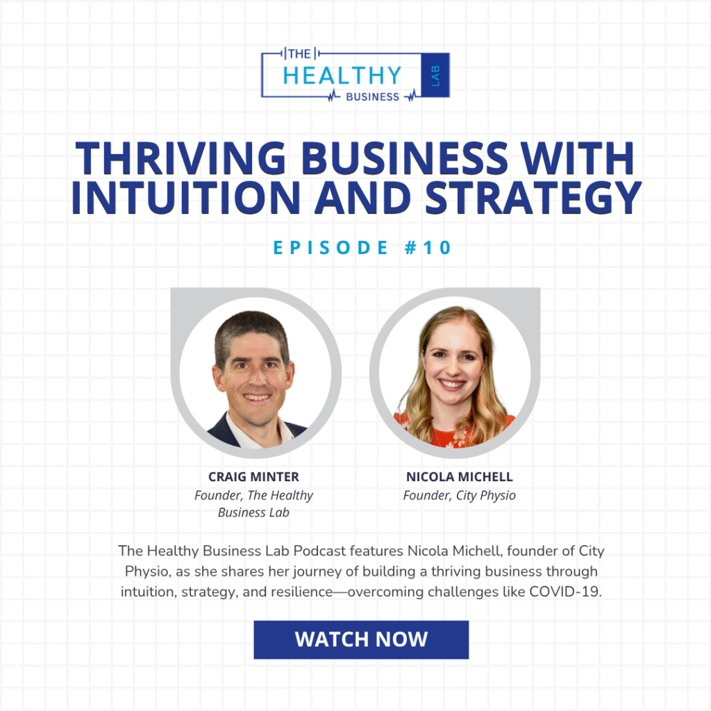Nicola Michell, Founder of City Physio, shares her insights on building a thriving business with intuition and strategy.