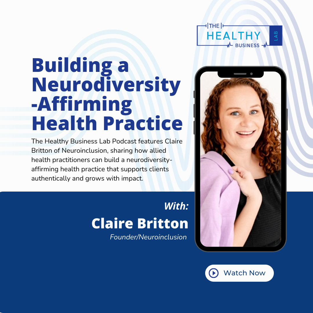 Claire Britton on The Healthy Business Lab Podcast Episode 16