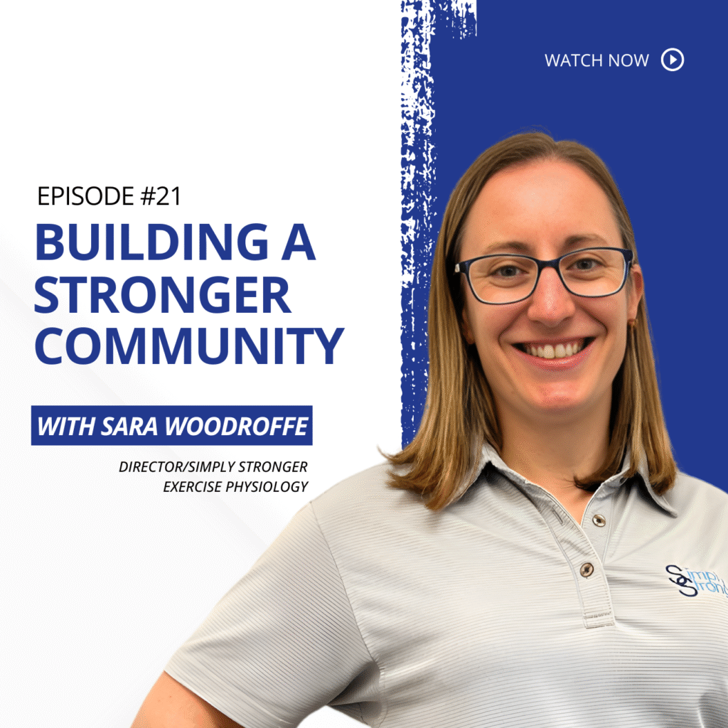 raig Minter and Sarah Woodroffe discussing collaboration and community in allied health.